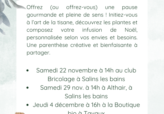 Je crée ma tisane de Noël