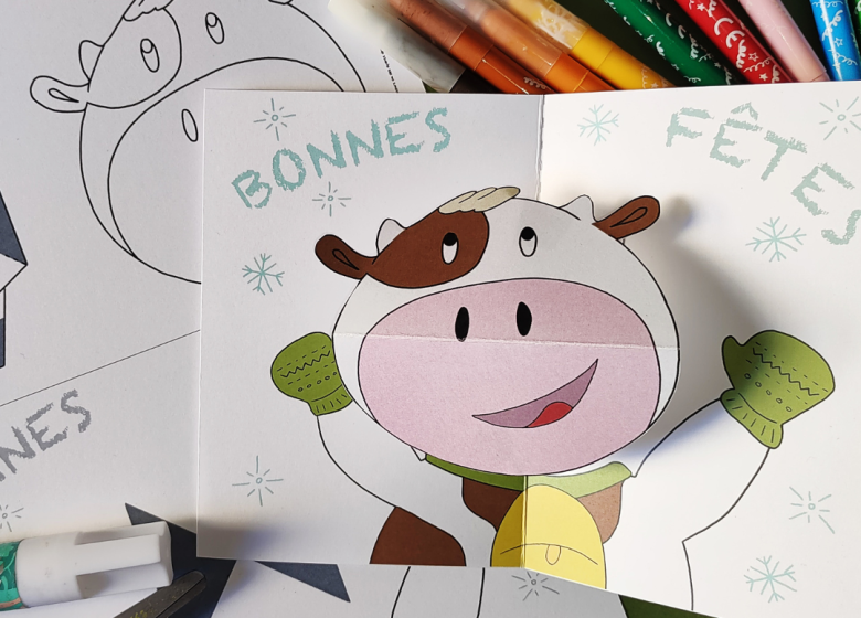 Carte de fêtes en pop-up avec Comtesse