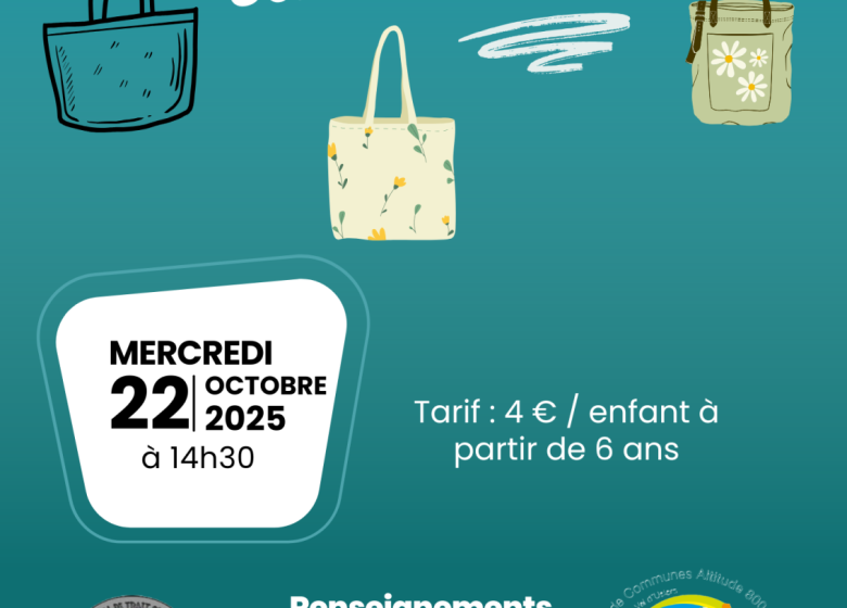 Atelier enfant – Décoration de sac tote-bag