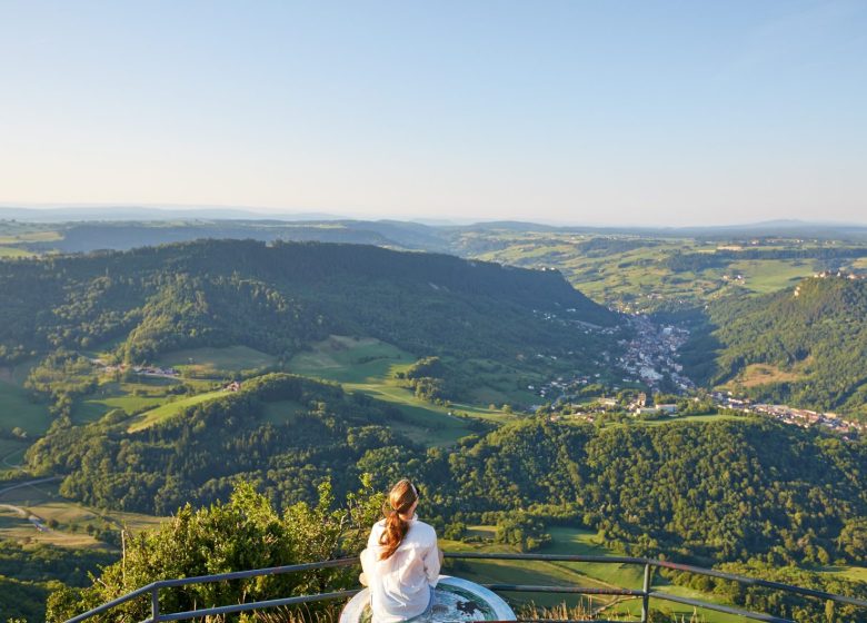 Salins les Bains et le Mont Poupet