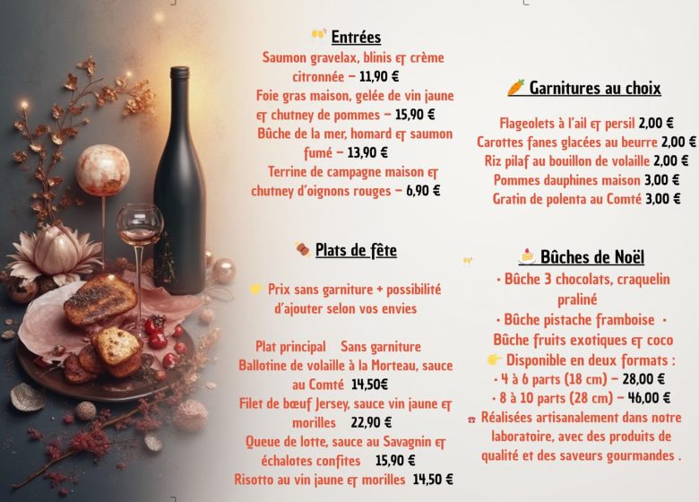 Menus de fêtes