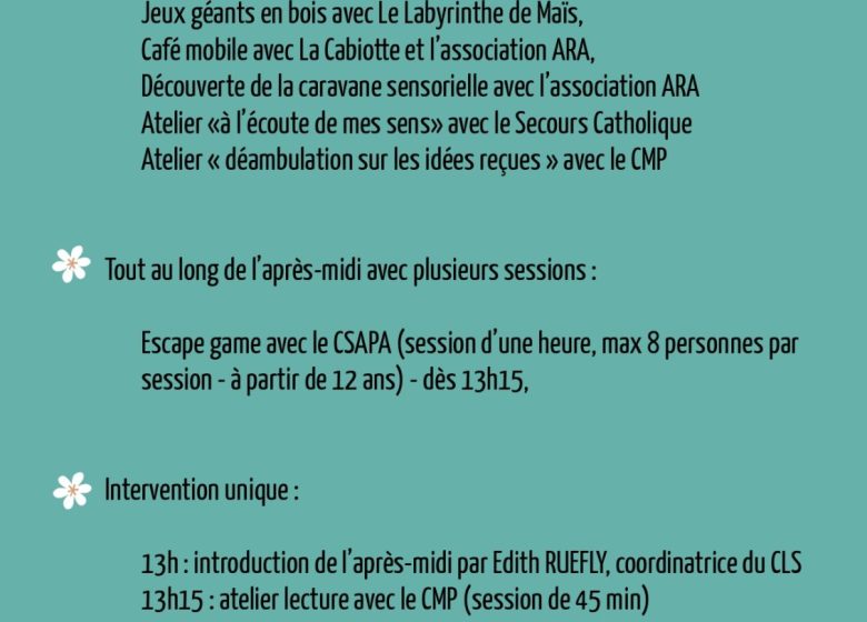 Journée d’information en Santé mentale